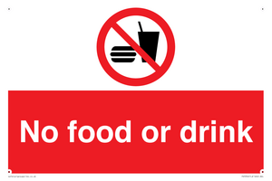 No food or drink